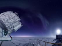Image of South Pole Telescope, Picture taken by Jason Gallicchio