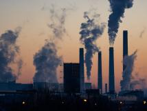  Pollution Coming from large Chimneys