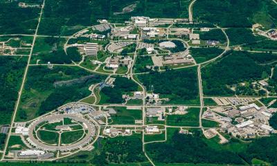 Aerial view of Argonne National Laboratory buildings