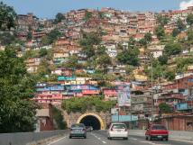Houses on a mountain-bridge in Venezuela