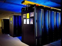 A photo of a supercomputer rack