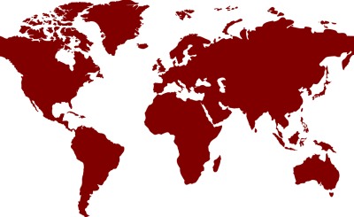 Outline of a world map