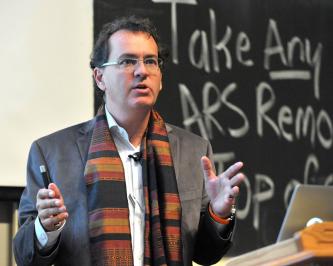 Jeff Hubbell giving a lecture